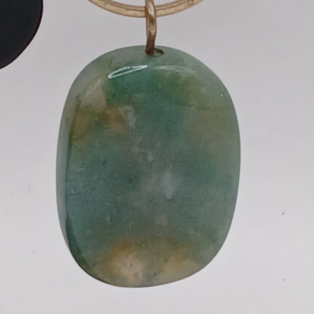 Amazonite Dangle Earrings Green Blue Brown